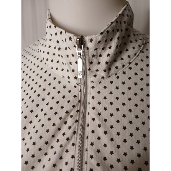 GG Blue Luxe Sport Long Sleeve Mock Neck Quarter Zip Vented Mesh Shirt Large - Picture 3 of 12